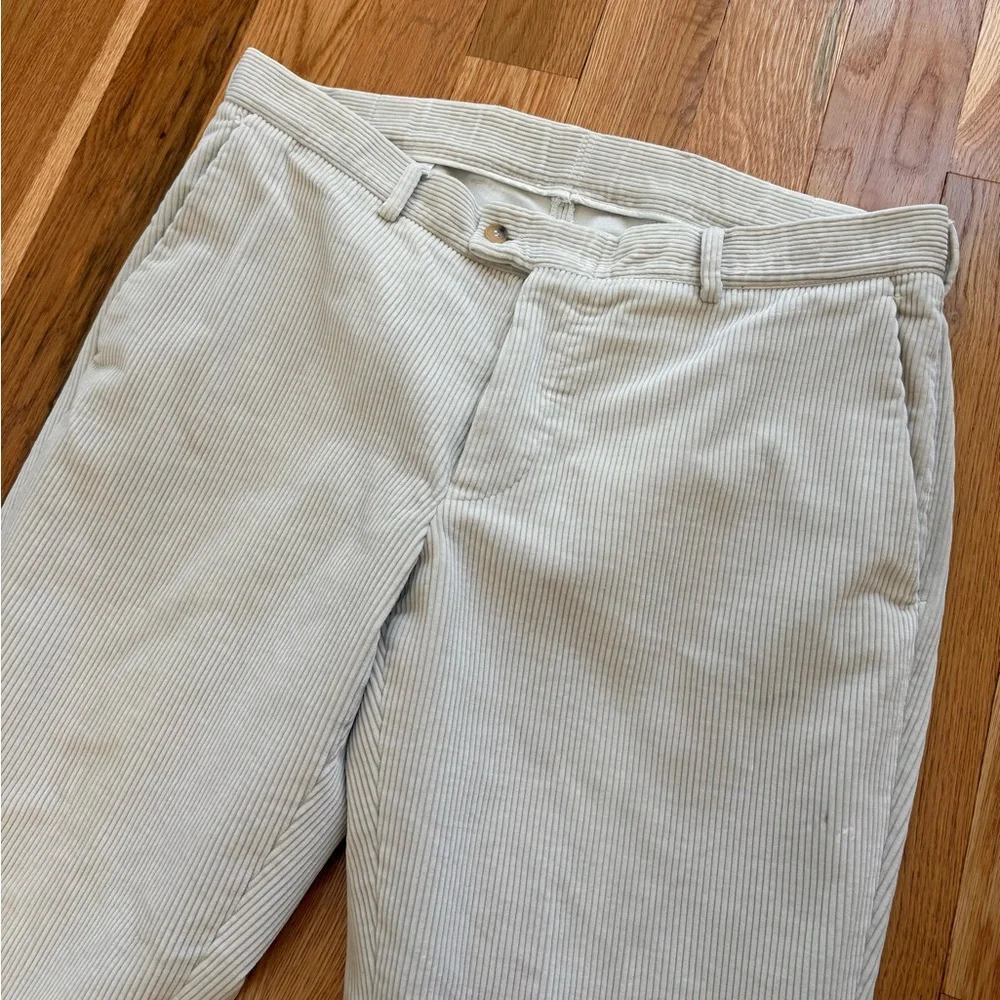 Gucci Off White Ivory Cotton Corduroy Pants Made in Italy Preppy Retro 54 38x32